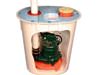 basement sump pump with secondary pump and battery backup sump pump